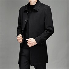S68036冬季新款毛呢大衣男纯羊毛外套风衣P305图片