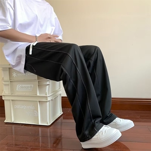 休闲裤男韩版潮流痞子帅气2023夏季新款ins宽松长裤K4180-P33图片