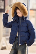 现货2025冬装新款棉衣保暖加厚修身显瘦夹克棉服大毛领连帽时髦，女装棉衣/棉服，唯婧