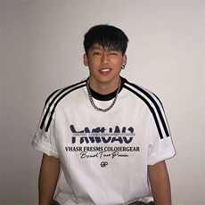 夏季美式高街重磅纯棉三条杠织带撞色男女短袖T恤ZD383-特P30，男装T恤，电商A486