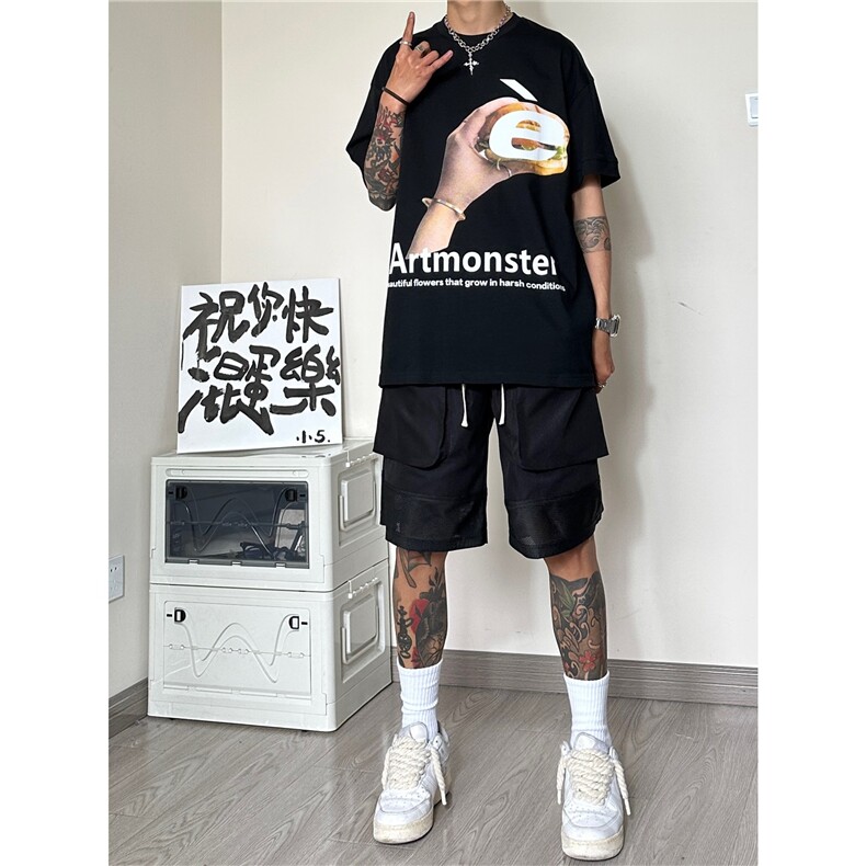 2025夏季新款男休闲五分裤A061-ED50016-P50控68-聚酯纤维,男装牛仔裤,电商A061-1