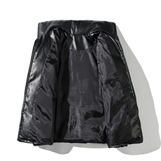 品质！白底平铺PU皮棉服冬季宽松棉衣立领冬装棉袄PM01-P115限158，男装棉衣，电商B370