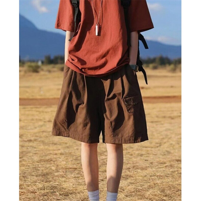 工装短裤男潮流卡其色纯棉裤子男款夏季男生休闲裤五分裤DK11，男装棉裤，星座1116A（原606A-3）