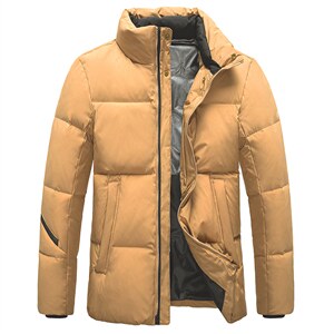 纯色立领外贸团体学生工装服情侣短款飞行图羽绒服图片
