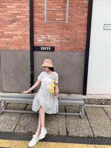 韩版波点连衣裙，女装连衣裙，天使公主