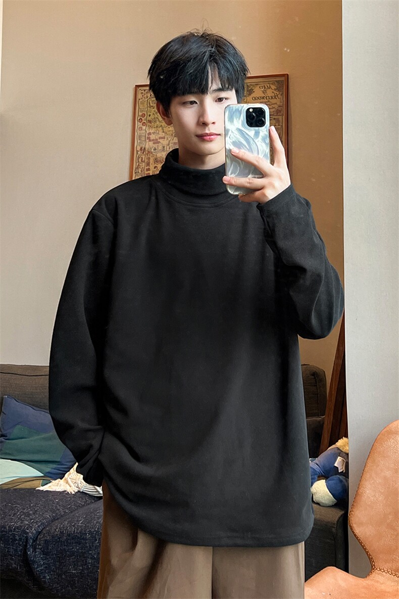 神！！8XL-M打底衫男秋冬德绒高领T恤特大码长袖TBG1102P35控55,男装T恤,电商D206-1