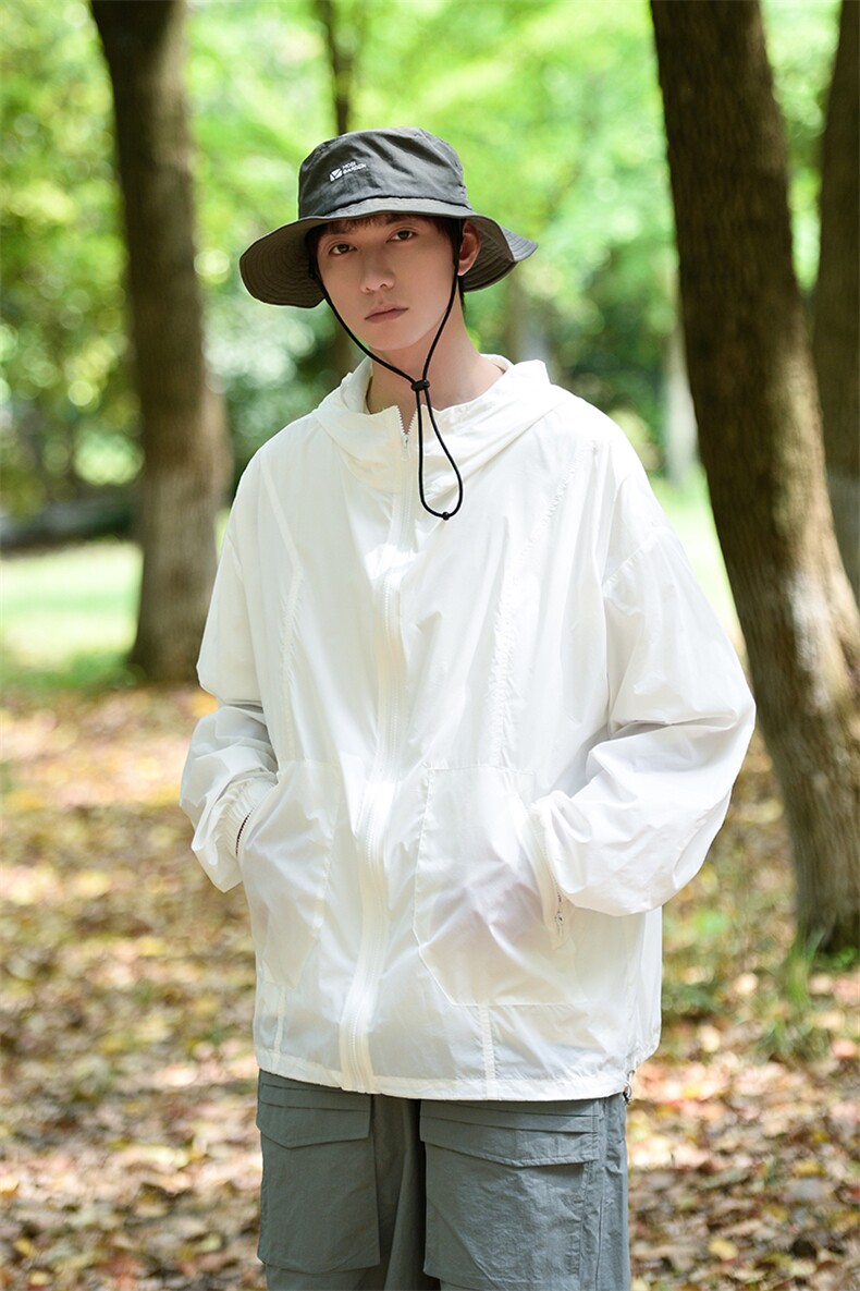 F8077/P60防晒指数UPF50+有报告防紫外线防晒服男外套防晒衣,男装防晒衣,电商A141