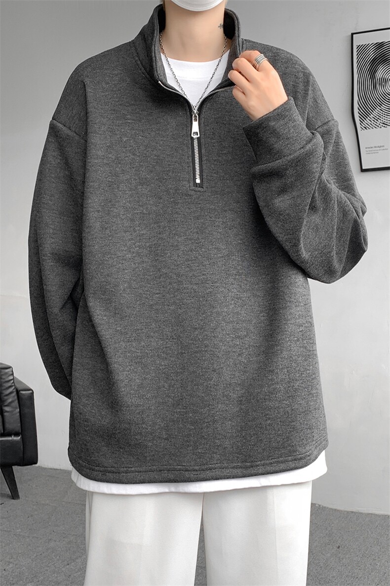DD1015-P45加绒P50糯米面料叠穿搭配好衣长袖T恤男内搭卫衣,男装T恤,电商A059