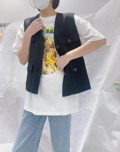 夏季 新款马甲现货，女装马夹，影白