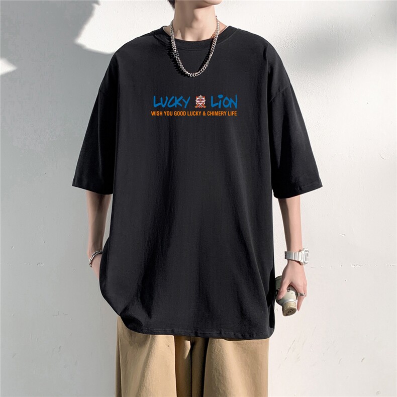 230克重磅质感纯棉天猫抖音港风男落肩短袖T恤T2022P30控48，男装T恤，星座225-5