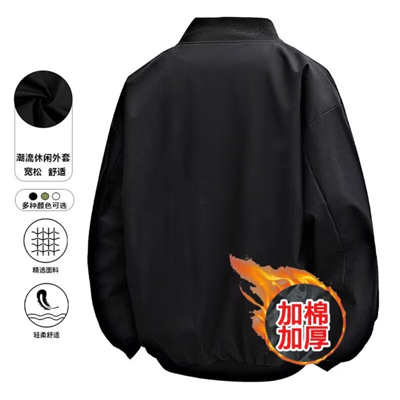 1506/QL6180/P59潮牌飞行服男女同款情侣休闲高街宽松外套冬季,女装短外套,星座1506