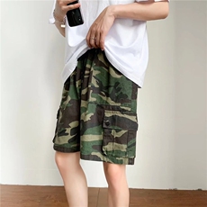 夏季迷彩短裤男潮牌多口袋工装裤流行新款日系潮流慵懒K6358-P32，男装牛仔裤，星座412-3