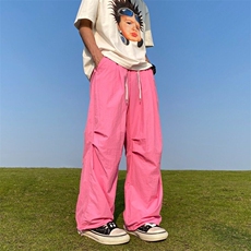 美式复古纯色伞兵工装裤宽松速干阔腿裤休闲冲锋裤男女同款KZ288，男装休闲裤，星座1116A-1（原606A）