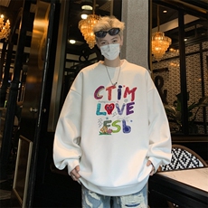 华夫格！华夫格上衣男圆领华夫格卫衣男大码长袖t恤男HY249-特P23，男装T恤，电商B367