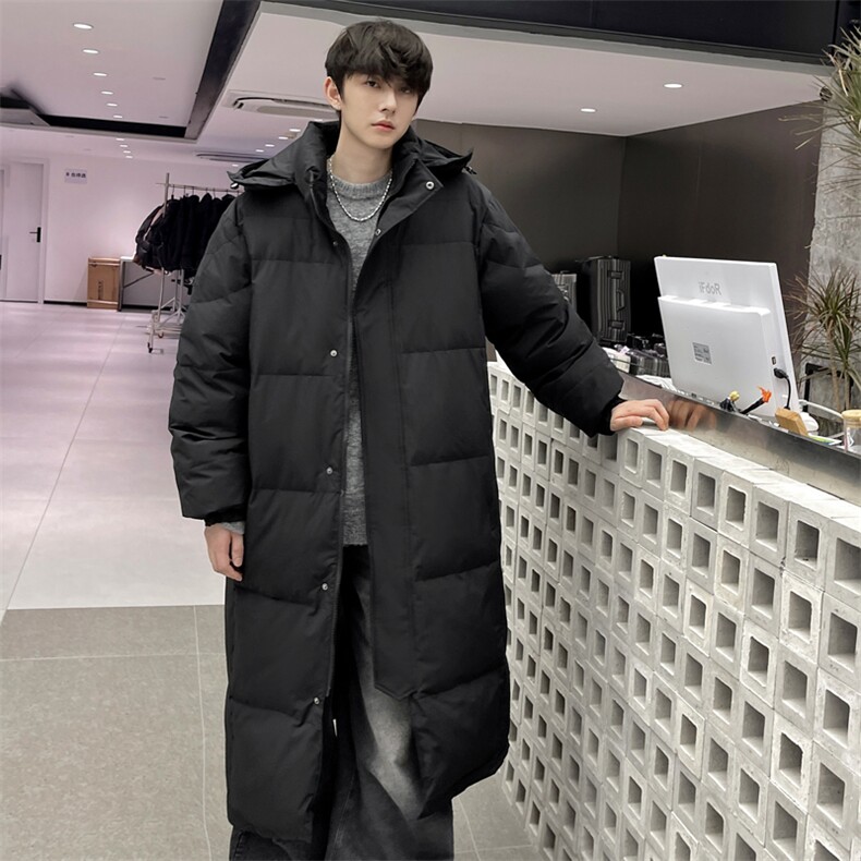 情侣羽绒服男冬季新款港风宽松连帽长款保暖外套YR921-P190,男装羽绒服,星座214-3