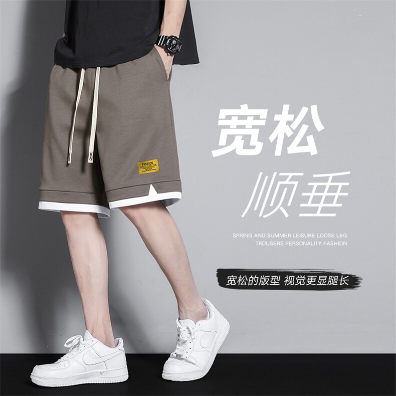 织唛标短裤宽松潮YOA景男休闲百搭五分裤运动短裤CK2410RK01-P30图片