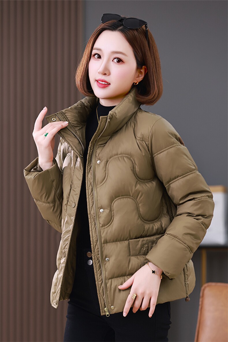 2024冬装新款立领棉衣外套短款宽松休闲棉服,女装棉衣/棉服,雪樱依海
