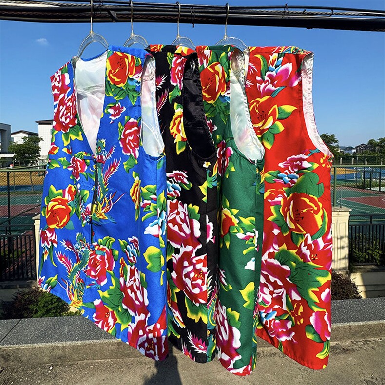 MJ02男女休闲大码盘扣风马甲外套情侣装结婚喜庆团队服新中式，女装短外套，星座115A(原星座507）