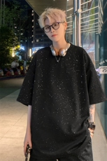 GENIOLAMODE满天星休闲运动套装男士夏季新款青少年帅气潮流搭配，男装T恤，电商B371