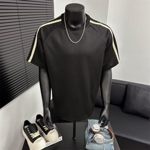 简约新款百搭文艺潮流气质男士舒适宽松休闲五分半袖短袖，男装T恤，星座506