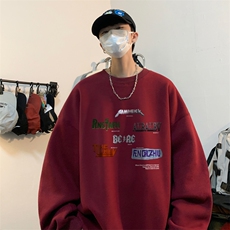 ！圆领卫衣男装港风长袖T恤男外套男WY163-P28，男装卫衣，电商B367
