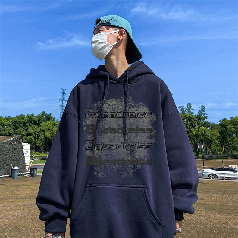 抖音得物供货可提供视频春装重磅美式宽松连帽卫衣DL2438,男装卫衣,电商A486-1