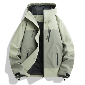 新款男女高品质户外登山服青少年学生冲锋衣夹克外套HS6607图片