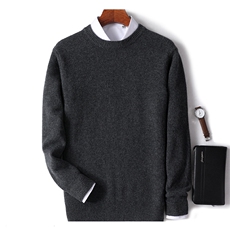 冬季菱形羊绒衫男士半高领加厚毛衣青年商务针织羊毛衫纯色打底衫，男装羊毛衫，绒韵雅