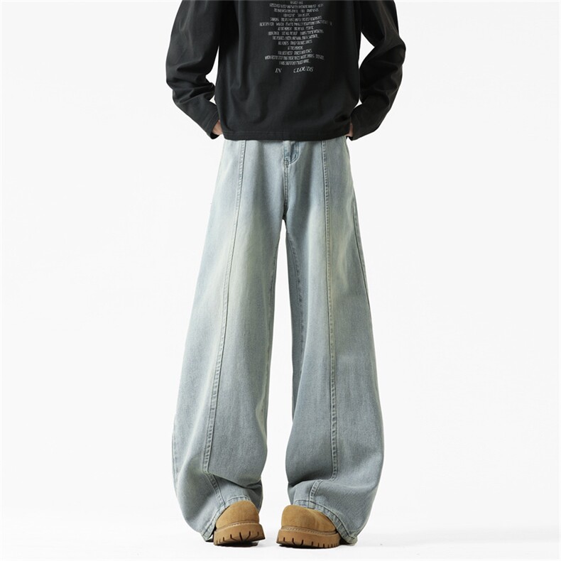 !!新秋现货宽松横杠设计牛仔裤809B-NK19-P48,男装牛仔裤,星座809B（原星座805）