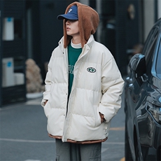 冬季港风潮假两件PU皮棉衣外套加绒休闲棉服男士8132-P145控价188，男装棉衣，电商A441-1
