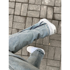 自家图，图牛仔裤男秋冬微喇叭cleanfit裤子KZA54-P68图片