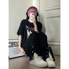 美式高街ins小众拉链hiphop排扣破洞休闲牛仔裤货号K642P60控78，男装牛仔裤，电商A063