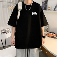 抖音得物二开现货220克夏装重磅美式高街宽松短袖t恤MT252，男装T恤，电商A486-1