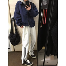 现货！春秋男士高品质华棉宽松条纹运动裤休闲裤K82-p45-控78，男装休闲裤，星座617B