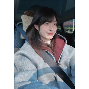 抖音得物高品质 秋冬美式高街重磅结构双层双面连帽卫衣外套XS107图片
