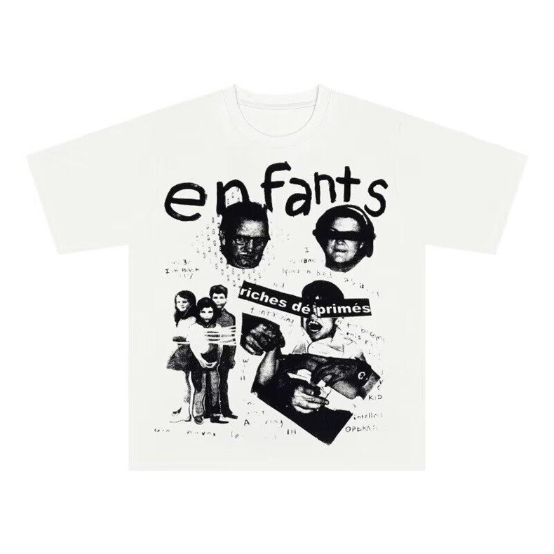 25@摇滚复古人像纯棉圆领T恤男女美式宽松百搭上衣B1423-P28网图，女装T恤，电商B245