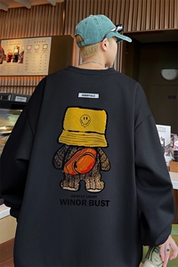 已注册抖音直播高品质重磅菠萝格宽松男卫衣W2026P45图片