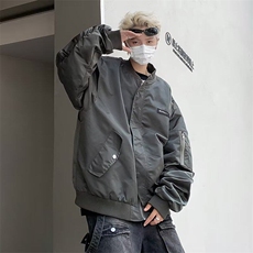 棒球服美式复古高街vibe外套男春秋潮牌小众飞行员夹克WT6866，男装夹克，星座601-1