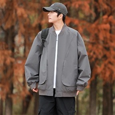 户外夹克男棒球领纯色上衣冲锋衣外套DSA157B-JK7869-P70，男装夹克，电商A157B
