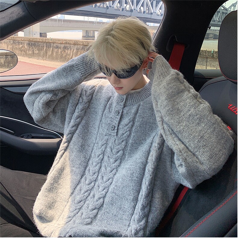 毛衣男秋冬新款港风宽松针织毛衫MYA5-P65，男装针织衫/毛衣，星座214-3