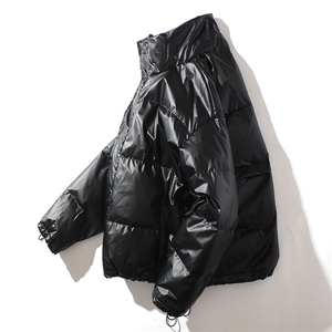 日系 白底 90白鸭绒连帽短款羽绒服面包服男028/P340(控399）图片