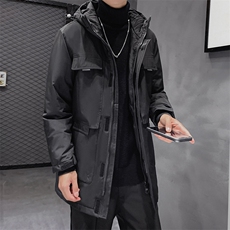 有版权连帽纯色班服团体情侣学生团建可印花羽绒服男士修身长款，男装羽绒服，星座301D-5(原星座1415）