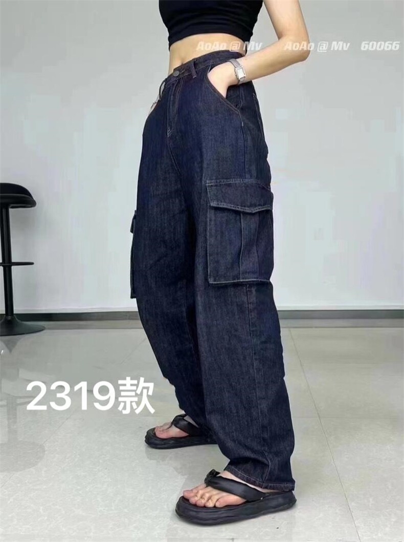 秋装牛仔工装多袋裤,女装其它,菲库feiku