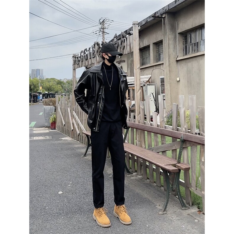 搭配马丁靴的休闲裤男秋冬仿牛仔裤机车风痞帅1412-2/612/P48,男装牛仔裤,星座1412-2
