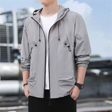 春夏季男士防晒衣连帽潮流休闲夹克外套皮肤衣潮流A266-FS002-P35，男装防晒衣，电商A266