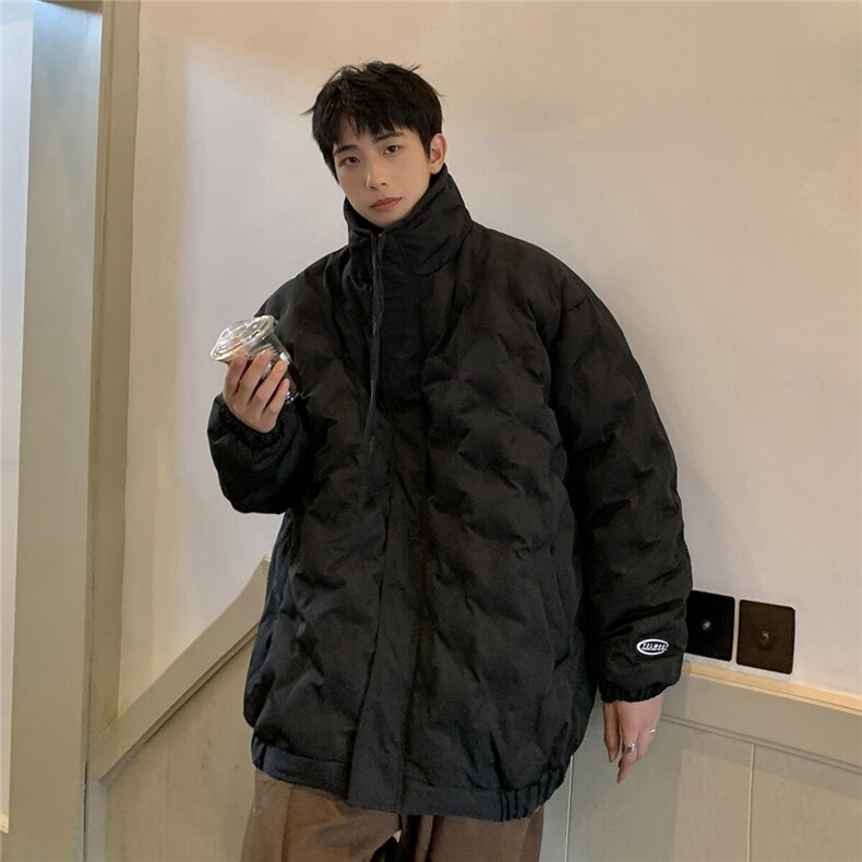 1定制面料棉衣男港风半高领棉服男外套男8707P125控168,男装棉衣,星座226-2