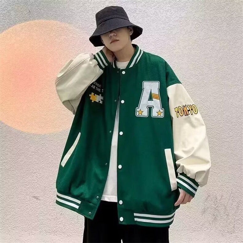 1506-1/JJ091/P41冬季潮牌棒球服男ins大码宽松冬男生休闲夹克,男装夹克,星座1506-1