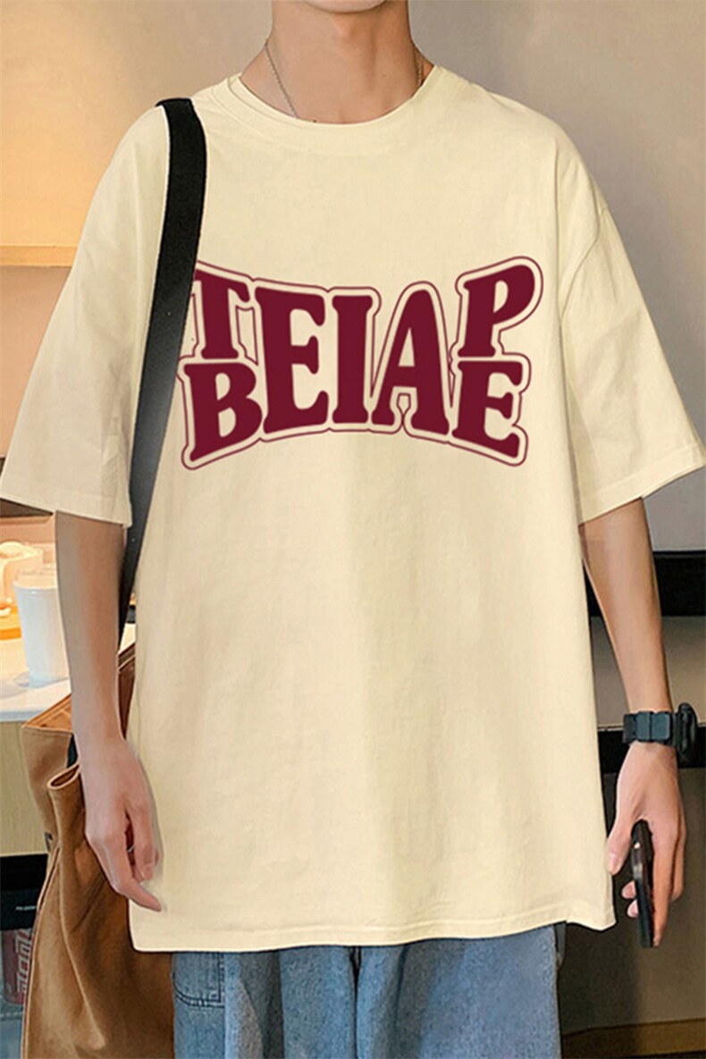 T652P26夏季新款港风纯棉短袖T恤ins衣服宽松半袖体恤上衣,男装T恤,星座304A