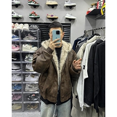 【有货】大毛绒立领设计感麂皮绒棉服外套MY2229特P106，男装棉衣，星座908-1