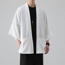风夏季披风男女情侣宽松日系冰丝防晒服条纹风衣xz815-808p35，男装防晒衣，星座815（原A203）